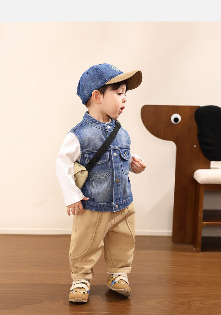 LUSON Little O Dad Boys' Baby Long Sleeve T-Shirt Spring Autumn 2025 New White Letter Cute Infant Top 15